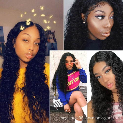 100% Raw 10A Grade Brazilian Virgin Human Hair 360 Degree Deep Wave Swiss Lace Front Wig